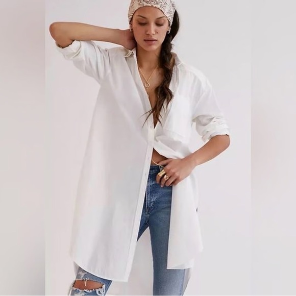 Anthropologie Tops - Anthropologie Maeve Maxi Tunic Poplin Buttondown $168 MSRP